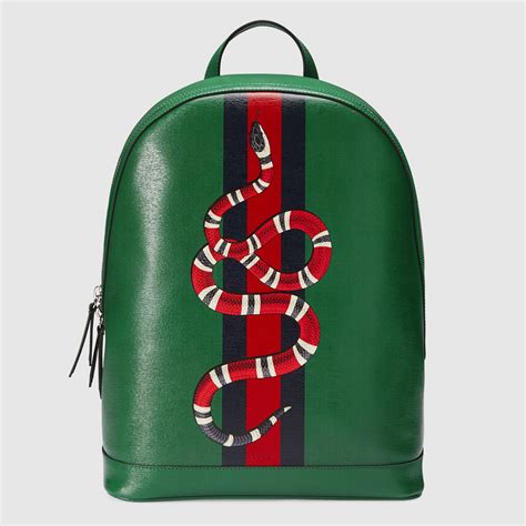 gucci backpack red snake|Gucci male backpacks.